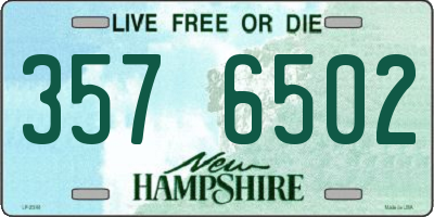 NH license plate 3576502
