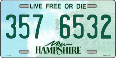 NH license plate 3576532