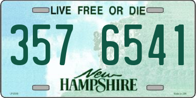 NH license plate 3576541