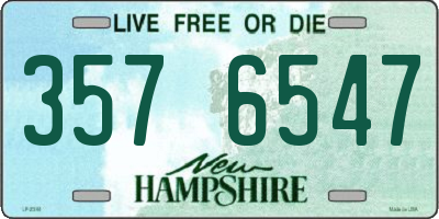 NH license plate 3576547