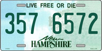 NH license plate 3576572