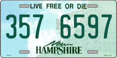 NH license plate 3576597