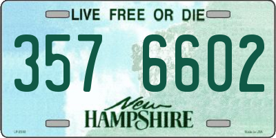 NH license plate 3576602