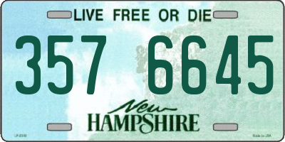 NH license plate 3576645