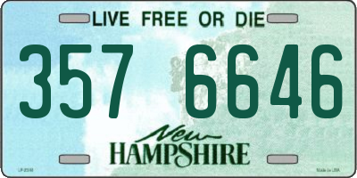 NH license plate 3576646