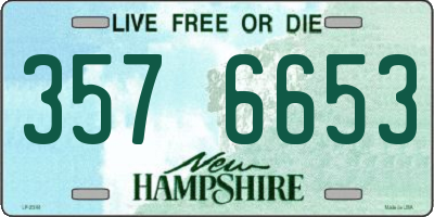 NH license plate 3576653