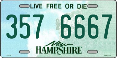 NH license plate 3576667