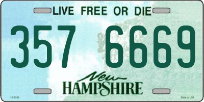 NH license plate 3576669