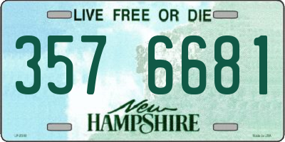 NH license plate 3576681