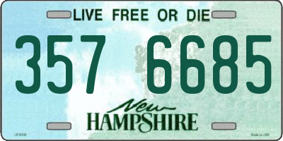 NH license plate 3576685
