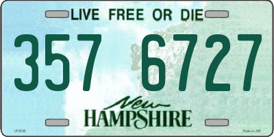NH license plate 3576727
