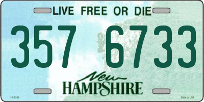 NH license plate 3576733