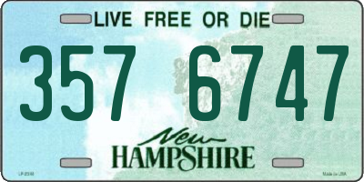 NH license plate 3576747