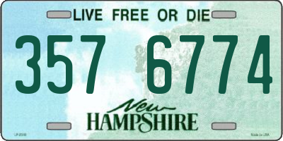 NH license plate 3576774