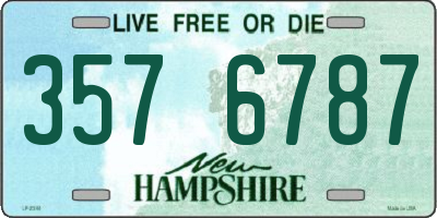 NH license plate 3576787