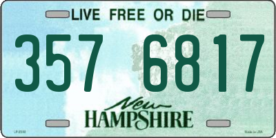 NH license plate 3576817