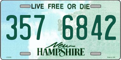 NH license plate 3576842