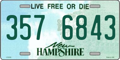 NH license plate 3576843