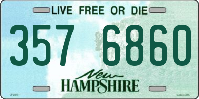 NH license plate 3576860