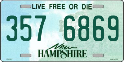 NH license plate 3576869