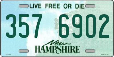 NH license plate 3576902