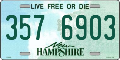 NH license plate 3576903