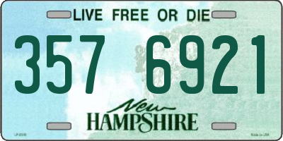 NH license plate 3576921