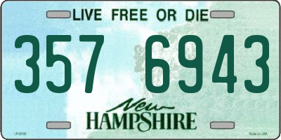 NH license plate 3576943