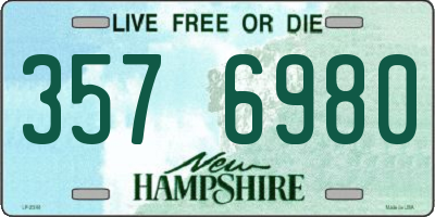 NH license plate 3576980