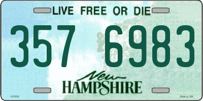 NH license plate 3576983