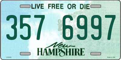 NH license plate 3576997