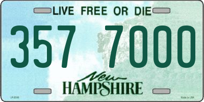 NH license plate 3577000