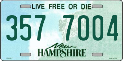 NH license plate 3577004