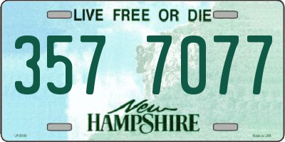 NH license plate 3577077