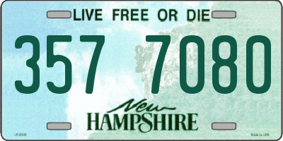 NH license plate 3577080