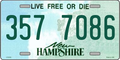 NH license plate 3577086