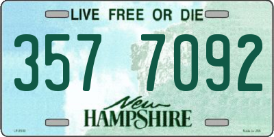 NH license plate 3577092