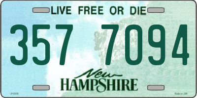 NH license plate 3577094