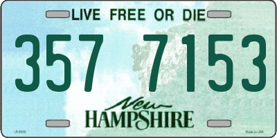 NH license plate 3577153