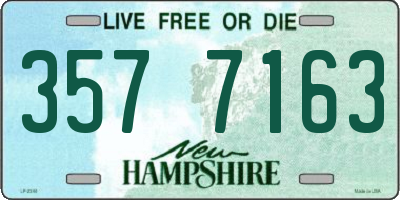 NH license plate 3577163