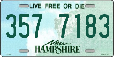 NH license plate 3577183