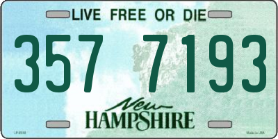 NH license plate 3577193