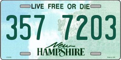 NH license plate 3577203
