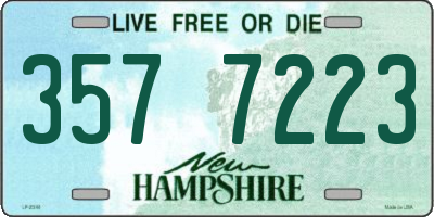 NH license plate 3577223