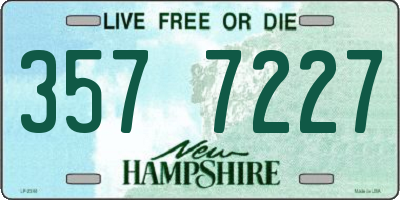 NH license plate 3577227