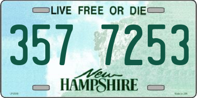 NH license plate 3577253