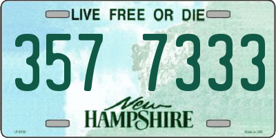 NH license plate 3577333