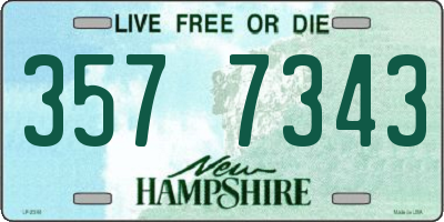NH license plate 3577343