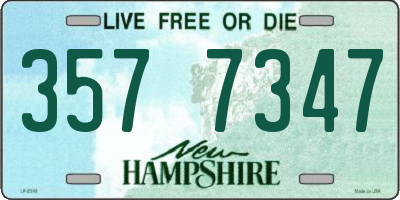 NH license plate 3577347