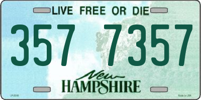 NH license plate 3577357